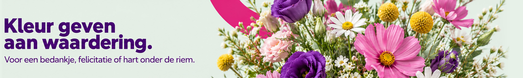 banner Bloemen met cadeau