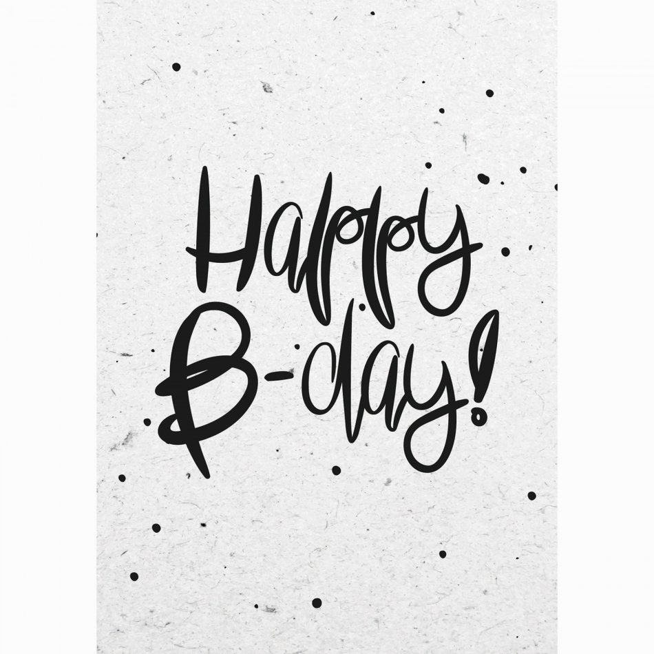 Verjaardag Happy Birthday Calligraphic