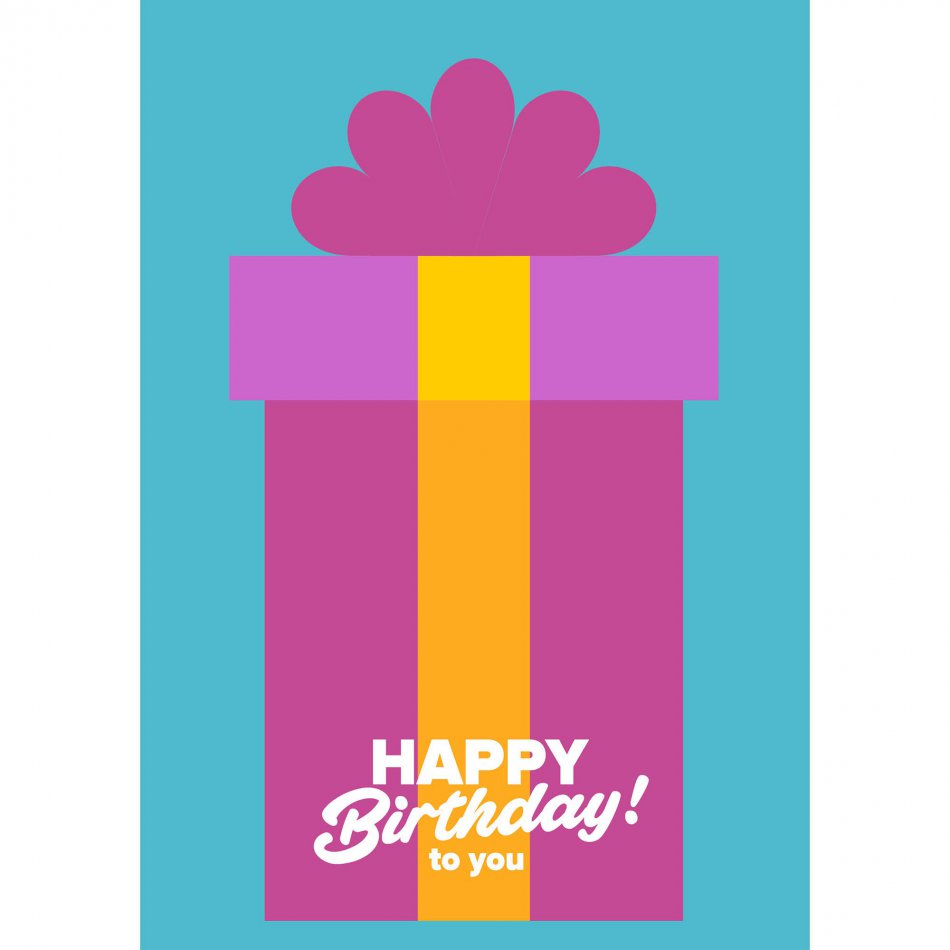 Verjaardag Pink Present