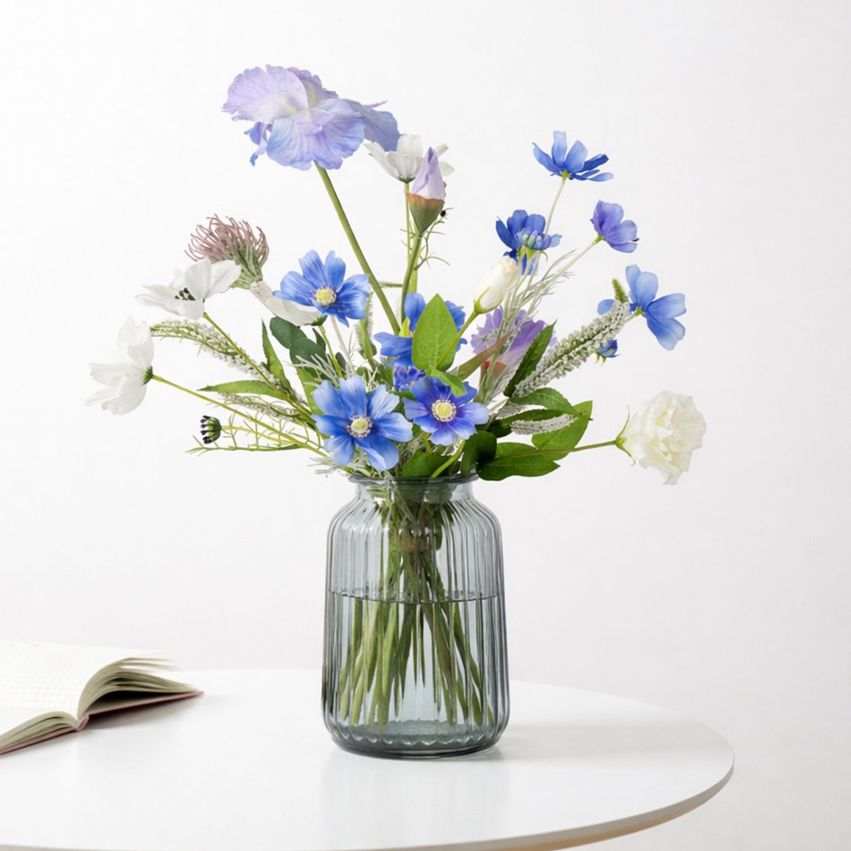 Blauwe Harmonie - Zijden Boeket