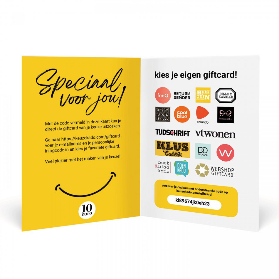 Kies je Giftcard 10 euro