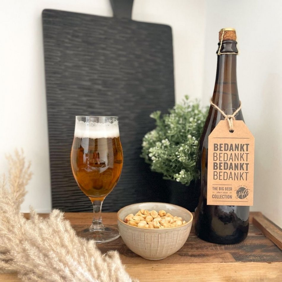 XL bierfles bedankt